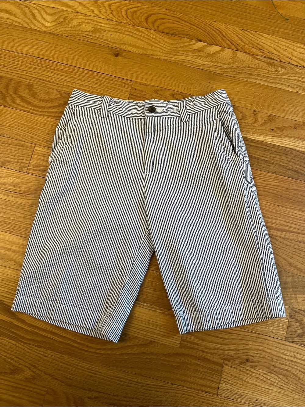Brooks Brothers Blue and White Seersucker Kids Shorts